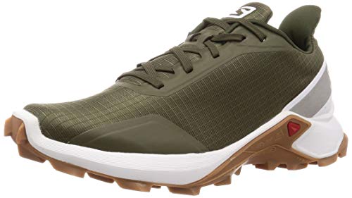 Salomon Alphacross, Zapatillas de Trail Running para Hombre, Verde Grape Leaf White Gum1a, 44 EU