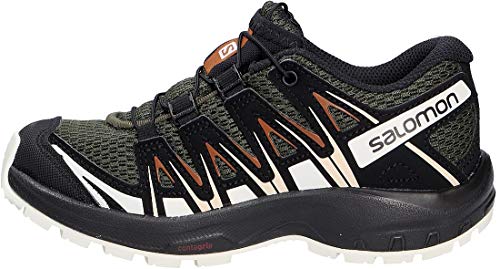 Salomon XA Pro 3D J, Zapatillas de Trail Running Unisex Niños, Verde (Grape Leaf/Vanilla Ice/Caramel Café), 38 EU