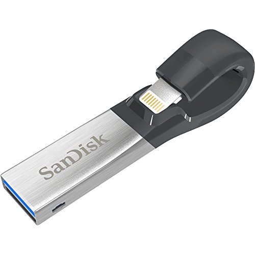 SanDisk iXpand - Memoria Flash USB de 64 GB para iPhone y iPad, Color Negro