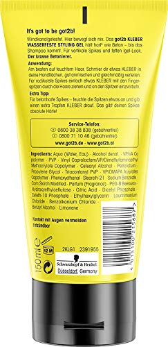 Schwarzkopf got2b - Gel adhesivo resistente al agua, 1 unidad (150 ml)