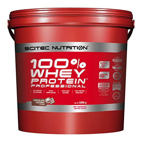 Scitec Nutrition Whey Protein Professional Proteína Chocolate, Coco - 5000 g