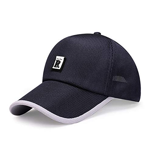 sdssup Gorra Visera Deportiva Exterior Sombrero de Marea Masculino y Femenino Azul Marino Ajustable