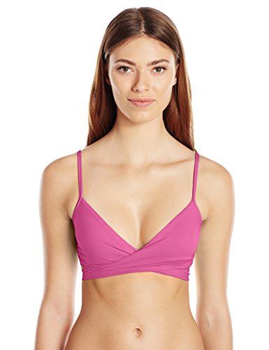 Seafolly Wrap Front Bralette Tops de Bikini, Violeta (Berry), 42 para Mujer