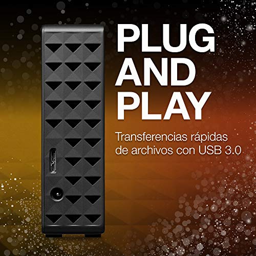 Seagate Expansion Desktop, 10 TB, Disco duro externo, HDD, USB 3.0 para PC, ordenador portátil y Mac (STEB10000400)