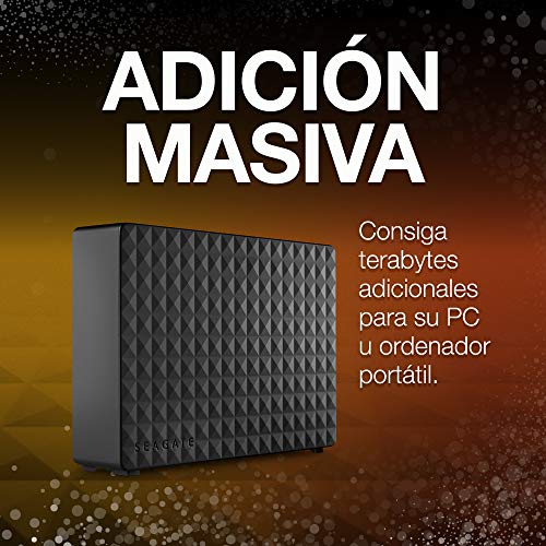 Seagate Expansion Desktop, 10 TB, Disco duro externo, HDD, USB 3.0 para PC, ordenador portátil y Mac (STEB10000400)