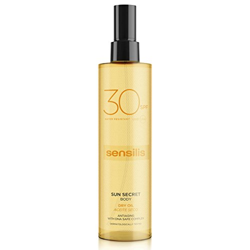 Sensilis Sun Secret - Aceite Seco con SPF30, Protector Solar Corporal y Potenciador del Bronceado - 200 ml