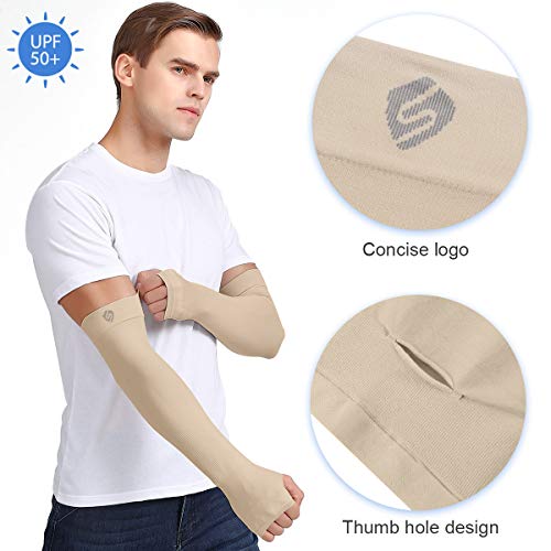 Shinymod Sports Manguitos de Manguitos de jardinería Unisex Solar Protección UV Manguito de Brazo Larga para Todas Las Actividades al Aire Libre Protección de la Piel