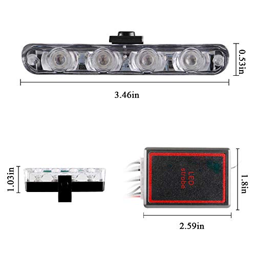 Sidaqi 4x4led 4 en 1 remoto inalámbrico 12 V luz de advertencia estroboscópica parpadeante bomberos luces coche camión Luz LED DRL ambulancia la policía de luz