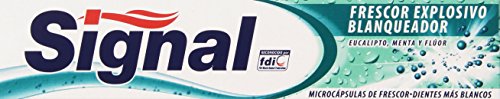 Signal - Frescor Explosivo Blanqueador - Dentífrico con microcápsulas - 1 pack