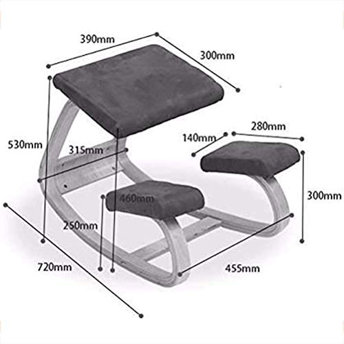 Silla ergonómica para arrodillarse, Mecedora, balanceo, Taburete de Madera para arrodillarse, Asiento correctivo para el hogar y la Oficina, Que Alivia el Dolor de Espalda y Cuello