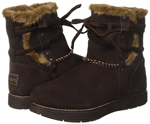 Skechers Adorbs-Plushy, Botas para Mujer, Marrón (Chocolate), 38 EU