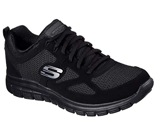 Skechers Burns 52635-bbk, Zapatillas para Hombre, Negro (Black 52635/Bbk), 43 EU