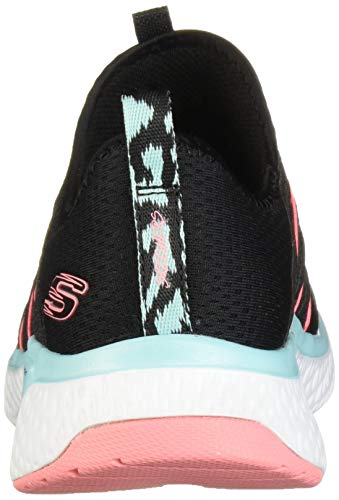 Skechers Solar Fuse-Electric Pulse, Zapatillas sin Cordones para Mujer, Negro (Black Mesh/Blue & Pink Trim Bblp), 3 EU