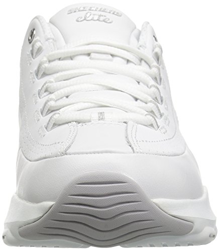 Skechers Women's D'Lite Ultra-Illusions Trainers (White/Silver) 4UK,37 EU