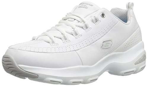 Skechers Women's D'Lite Ultra-Illusions Trainers (White/Silver) 4UK,37 EU