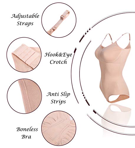 SLIMBELLE® Mujer Bodies Moldeadores Lencería Moldeadora Faja sin Costuras Body Reductor Abdomen Adelgazante Corsé Bodysuit Shapewear