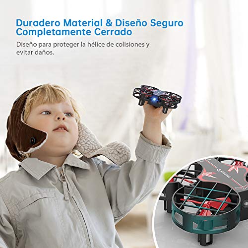 SNAPTAIN H823H Plus Mini Drone para Niños, Dron con 3 Baterías, 21 Minutos de Tiempo de Vuelo - Mini Helicóptero Quadcopter por Control Remoto, Modo sin Cabeza, Volteos 3D, 3 Modos de Velocidad