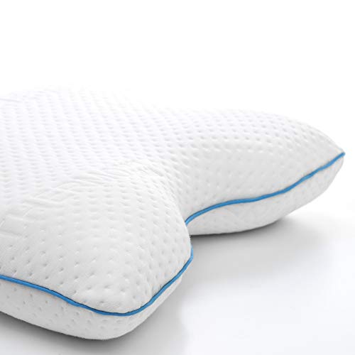 sofi Almohada Cervical viscoelástica | Almohada ergonómica Lateral Individual | Almohada ortopédica para Dormir de Lado con Memory Foam | Funda termorreguladora | 51 x 56 x 12 cm