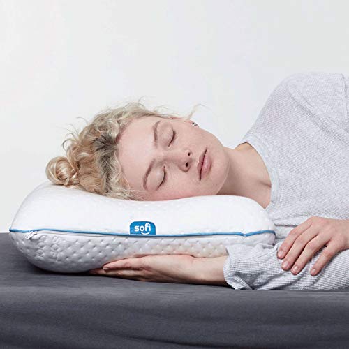 sofi Almohada Cervical viscoelástica | Almohada ergonómica Lateral Individual | Almohada ortopédica para Dormir de Lado con Memory Foam | Funda termorreguladora | 51 x 56 x 12 cm