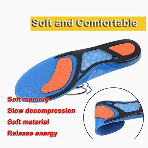 SOFIT Plantillas de Gel con Efecto Masaje para Zapatillas Deportivas, Antibacterianas y Flexibles Hechas de silicona, Plantillas de Gel para Zapatos, Amortiguadoras 35/42 EU