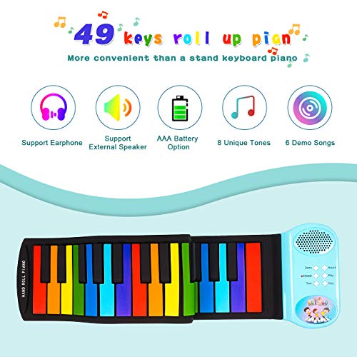 SOKY Juguetes Niña 3-10 Años, Piano Infantil Regalos Niña 4 5 6 7 8 Años Instrumentos Musicales Infantiles Juguetes Chicos 3-12 Años Piano Niño Regalos Navidad Niños Juguetes Educativos 2-8 Años