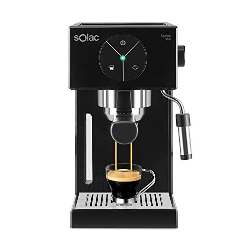 Solac S92011100 Ce4501 Squissita Cafetera, Doub Cream, Espresso y Cappuccino, 1 Cups, Acero Inoxidable, Multicolor