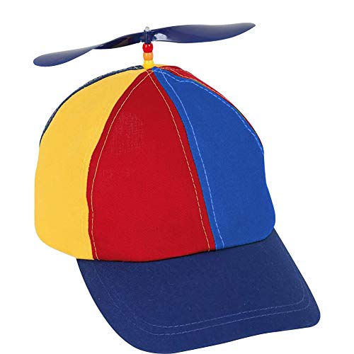 Sombrero de Hélice Sombrero de Payaso de Helicóptero Gorro de Arco Iris Sombrero Colorido de Disfraces de Fiesta Unisexo - tamaño ajustable