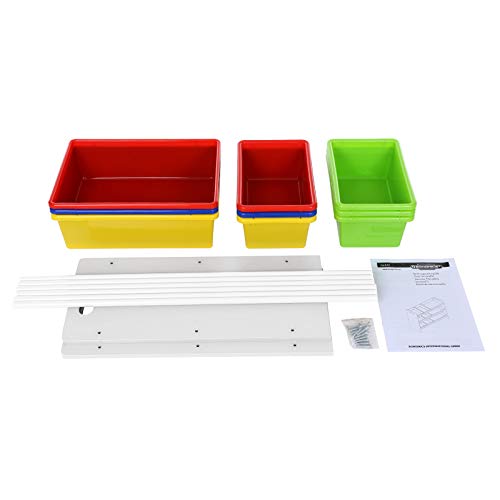 SONGMICS Estantería Organizadora para Juguetes y Libros, para Habitación Infantil, con 3 Niveles GKR02W