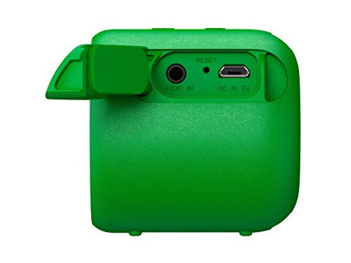 Sony SRSXB01G - Altavoz inalámbrico portátil (Compacto, Bluetooth, Extra Bass, 6h de batería, Resistente al Agua IPX5, Viene con Correa) Color Verde