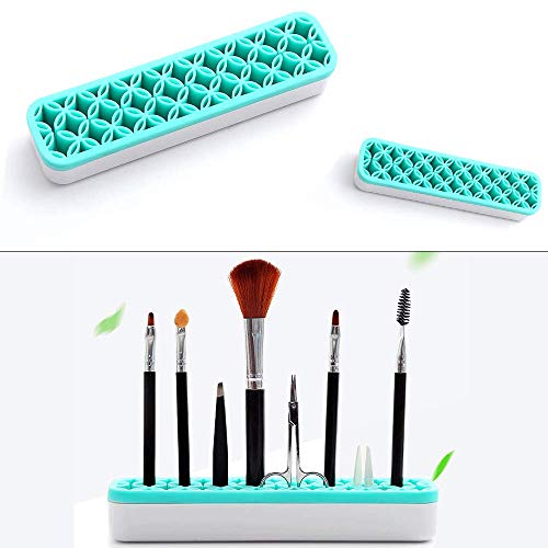 Soporte de silicona para brochas de maquillaje y brochas de maquillaje, herramientas y accesorios para bolígrafo de silicona suave, soporte para brochas de maquillaje, estuche de almacenamiento