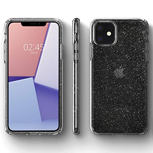 Spigen Liquid Crystal Glitter Funda iPhone 11, Compatible con Apple iPhone 11 (6.1") 2019 - Crystal Quartz