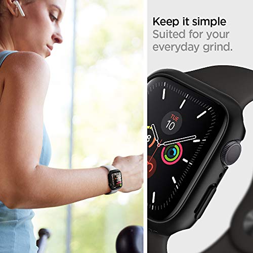 Spigen Thin Fit Compatible con Apple Watch Funda para 44 mm Series 6/SE/5/4 - Negro