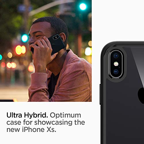 Spigen Ultra Hybrid Funda iPhone XS/X con Tecnología de cojín de Aire y protección híbrida de la Gota para iPhone XS 5.8" (2018) & X (2017) - Negro