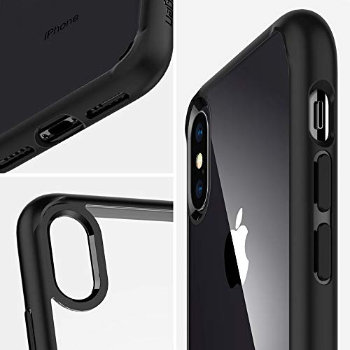 Spigen Ultra Hybrid Funda iPhone XS/X con Tecnología de cojín de Aire y protección híbrida de la Gota para iPhone XS 5.8" (2018) & X (2017) - Negro