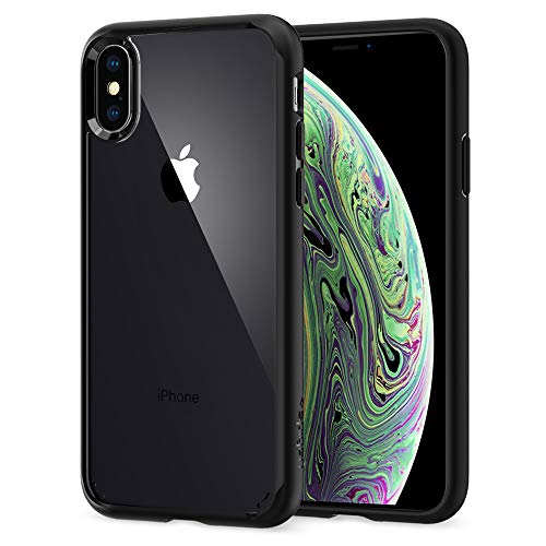 Spigen Ultra Hybrid Funda iPhone XS/X con Tecnología de cojín de Aire y protección híbrida de la Gota para iPhone XS 5.8" (2018) & X (2017) - Negro