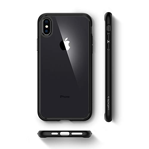 Spigen Ultra Hybrid Funda iPhone XS/X con Tecnología de cojín de Aire y protección híbrida de la Gota para iPhone XS 5.8" (2018) & X (2017) - Negro