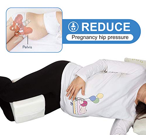 SRXWO Almohadas piernas para Dormir, Cojín para Almohada con de Memoria para durmientes de Lado, Almohada de Apoyo para la Rodilla