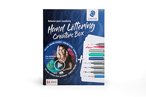 STAEDTLER Creators Box 61 CR1. Set de iniciación al Hand Lettering. Incluye curso online de Lise Hellström