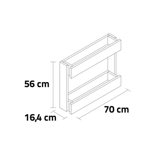 Stand Line Wall 70 2B - Huerto Urbano Columna de Cultivo, 70 x 16.4 x 56 cm