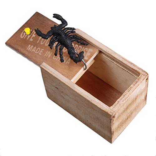 Streich Scare Box, Spinne Streich Box, Madera Überraschungsbox Aprilscherz Parodie lustige Miedo pequeñas Holzkiste Spinne Scary Girls