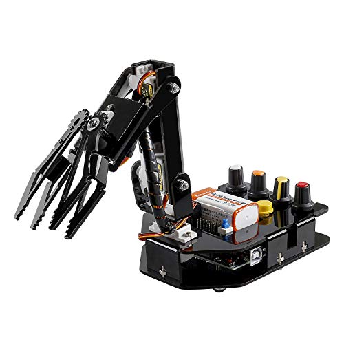 SUNFOUNDER Robot Arm 4-Axis Servo Control 180 Grados de Rotación Kit Robotica para Arduino de Juguete Programable para Niños y Adultos