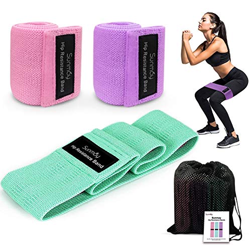 Sunmay Bandas Elasticas Musculacion, Antideslizantes Bandas de Resistencia, Bandas de Ejercicio para Gluteos, Cadera, Piernas, Brazos, Yoga, Pilates, Fitness, Crossfit