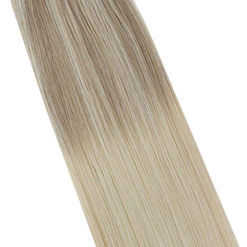 Sunny Extensiones Remy Pelo Humano Natural Adhesivas Nordic# Highlight Rubias Real Tape in Extensiones Cabello Humano 20pcs/50g 24Pulgadas