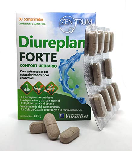 SUPLEMENTO PARA MANTENER LA SALUD DEL TRACTO URINARIO- DIUREPLAN + VITAMINA C – MEJORA TÚ SALUD DIGESTIVA - 1 CÁPSULA AL DÍA | APTO PARA VEGANOS | SIN GLUTEN | 30 COMPRIMIDOS | 100% NATURAL