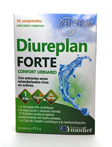 SUPLEMENTO PARA MANTENER LA SALUD DEL TRACTO URINARIO- DIUREPLAN + VITAMINA C – MEJORA TÚ SALUD DIGESTIVA - 1 CÁPSULA AL DÍA | APTO PARA VEGANOS | SIN GLUTEN | 30 COMPRIMIDOS | 100% NATURAL