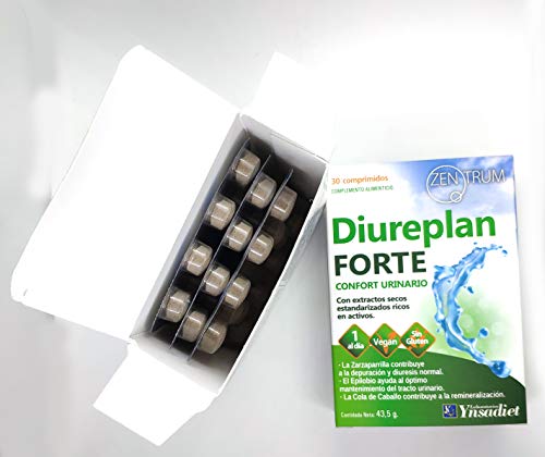 SUPLEMENTO PARA MANTENER LA SALUD DEL TRACTO URINARIO- DIUREPLAN + VITAMINA C – MEJORA TÚ SALUD DIGESTIVA - 1 CÁPSULA AL DÍA | APTO PARA VEGANOS | SIN GLUTEN | 30 COMPRIMIDOS | 100% NATURAL