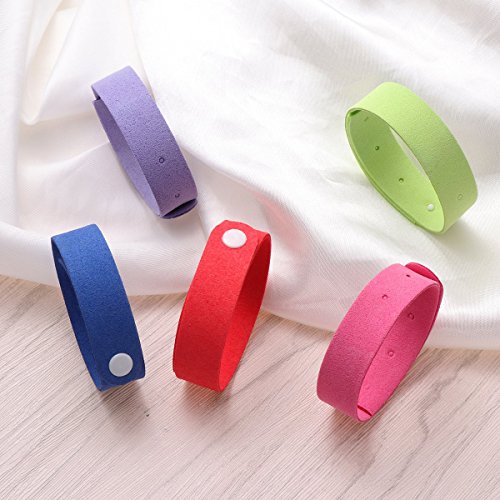 SUPVOX Mosquitos Pulsera Todos Naturales Non de tóxicos Aceite Vegetal de Viaje Anti-Insectos Medio Safe Deet Free Banda Anti Mosquitos (Exterior Indoor para Adultos Kids 10pcs