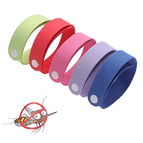 SUPVOX Mosquitos Pulsera Todos Naturales Non de tóxicos Aceite Vegetal de Viaje Anti-Insectos Medio Safe Deet Free Banda Anti Mosquitos (Exterior Indoor para Adultos Kids 10pcs