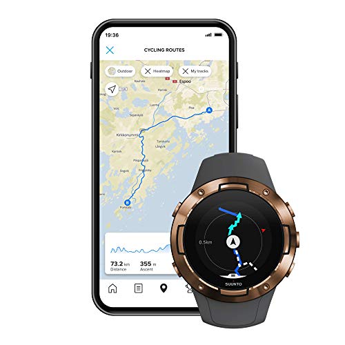 Suunto 5 Reloj deportivo GPS ligero y compacto, Seguimiento 24/7 de actividad física, Medición del ritmo cardiaco en la muñeca