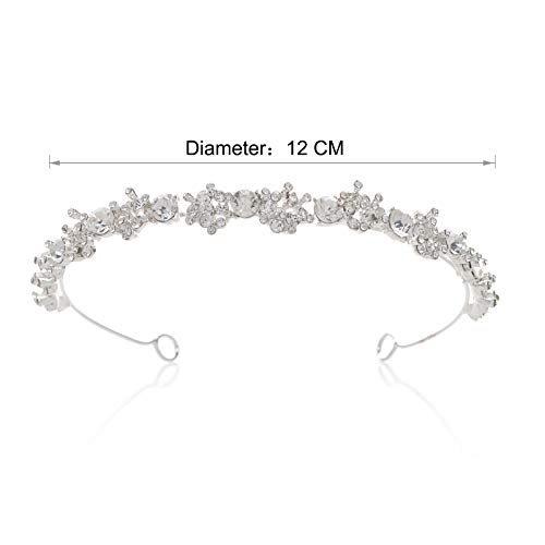 SWEETV Tiara Diadema Con Rhinestones Para Fiesta Novia Boda Corona Nupcial Tocado Accesorios del Pelo de las Mujeres